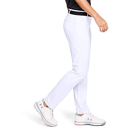 Under Armour Links Pant Pantalón de Golf, Mujer, Blanco (White/Mod Gray/White 100), XS