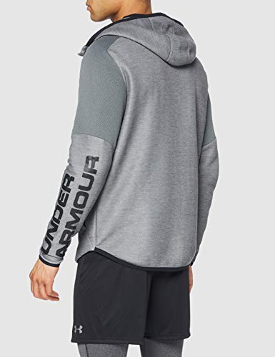 Under Armour Move Graphic FZ - Chaqueta deportiva, Hombre, Gris (Black Light Heather 002), L