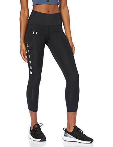 Under Armour Qualifier Speedpocket Roadside Runway Crop Legging, Mujer, Negro, MD