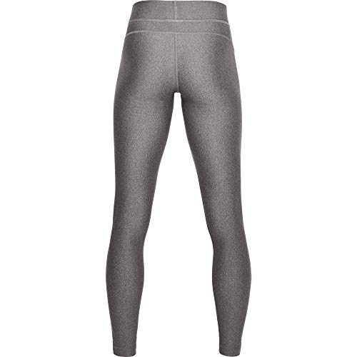 Under Armour UA Heatgear Leggings, Mujer, (Charcoal Light Heather/Charcoal Light Heather/Metallic Silver (019), L