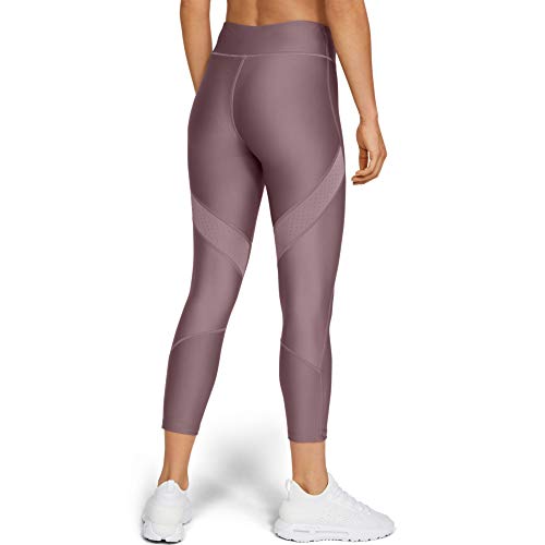 Under Armour UA HG Armour Shine Perforation Ankle Crop Pantalones Deportivos Para Mujer, Mallas Deportivas Mujer rosa SM