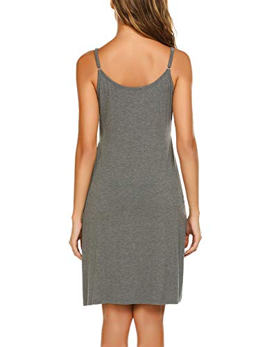 UNibelle Vestido de lactancia para mujer, sin mangas, vestido de lactancia, para verano, sin aros. gris L