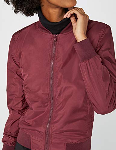 Urban Classics Ladies Light Bomber Jacket Chaqueta para Mujer, color Rojo (burgundy 606), M