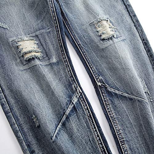 Vaqueros para Jeans Recién Llegado, Pantalones Vaqueros Rectos Casuales con Parche Elástico, Moda para Hombre, Pantalones Largos De Mezclill