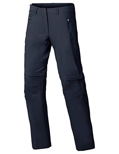 VAUDE Women's Farley Stretch ZO T-Zip Pants - Pantalón Color Eclipse, Talla 38