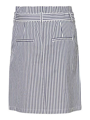 Vero Moda Vmeva HR Paperbag Cot PS Skirt Noos Ga Falda, Blanco como La Nieve, L para Mujer