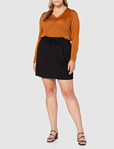 Vero Moda Vmeva Mr Short Ruffle Skirt Noos Falda, Negro, L para Mujer