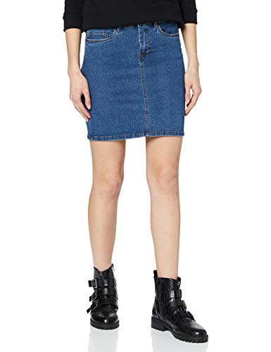 Vero Moda Vmhot Seven Mr Short Skirt Dnm Mix Noos Falda, Mittelblau, S para Mujer