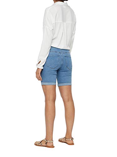 Vero Moda Vmhot Seven NW Dnm Long F Short Mix Noos Pantalones Cortos, Azul (Light Blue Denim Light Blue Denim), S para Mujer