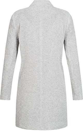 Vero Moda Vmjune W/l Long Blazer Dnm Noos Abrigo, Gris (Light Grey Melange), 40 (Talla del Fabricante: 38) para Mujer