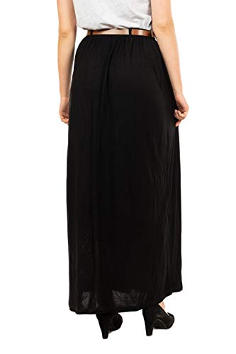 Vero Moda Vmlinn Belt Ankle Skirt Noos Falda, Negro, XS para Mujer