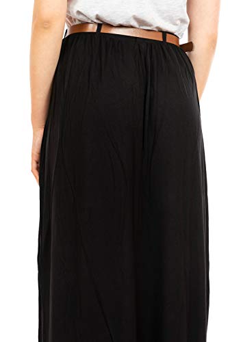 Vero Moda Vmlinn Belt Ankle Skirt Noos Falda, Negro, XS para Mujer