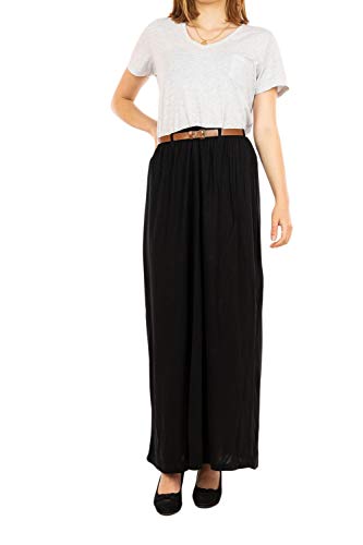 Vero Moda Vmlinn Belt Ankle Skirt Noos Falda, Negro, XS para Mujer