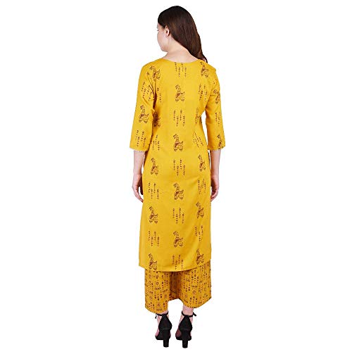 Vihaan Impex Indian Kurtis para Mujer Kurta Animal Print Palazzo Set Vestidos para Mujer