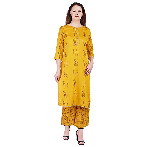 Vihaan Impex Kurtis Indio para Mujer Kurta Animal Print Palazzo Set de Vestidos para Mujer