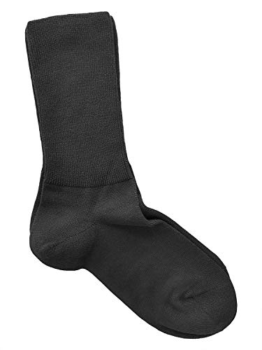 vitsocks Calcetines Extra Anchos No Aprieten Hombre (3 PARES) Piernas Tobillos Hinchados, negro, 44-46