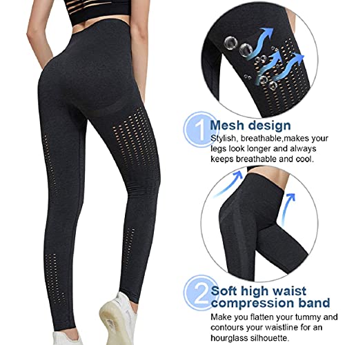 Voqeen Gym Legging Fitness para Mujer Mallas Yoga Mujer Pantalon Yoga Huecos Ropa Deportiva Mujer