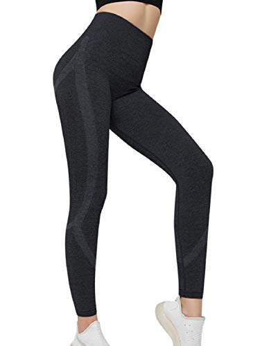 Voqeen Pantalones de Mallas de Yoga de Cintura Alta leggings de Yoga Mujeres Control de barriga Pantalón Deportivo, Elásticos Sin Costuras Fitnes, Malla para Running, Yoga y Ejercicio