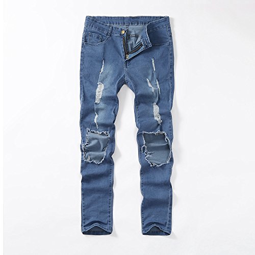 VPASS Pantalones Vaqueros para Hombre,Pantalones Casuales Moda Jogging Jeans Rotos Trend Largo Pantalones Pants Skinny Pantalon Fitness Jeans Largos Pantalones Ropa de Hombre