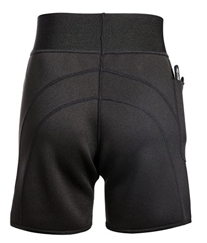 WABISABI DREAMS Pantalon Corto Sauna 100% Neopreno, Leggins Cortos Reductores Adelgazantes Anticeluliticos Cintura Alta, Mallas Fitness Push Up consigue una Sudoración efectiva en Fitness Negro (S)