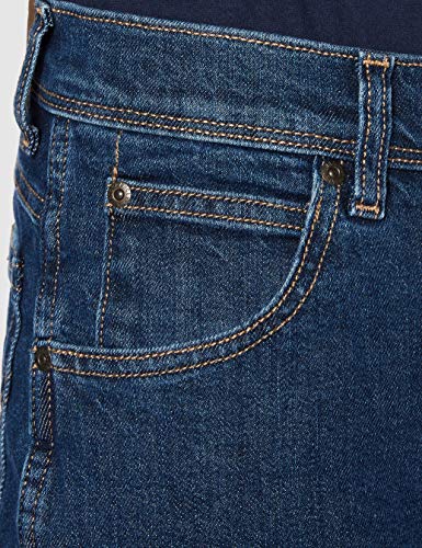 Wrangler Regular Fit Straight Leg Vaqueros, Azul (Azul Darkstone), 38W / 32L para Hombre