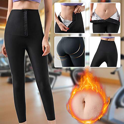 Xmansky Pantalones de Sauna/Yoga Adelgazantes Mujer NANOTECNOLOGÍA, Leggins Reductores Adelgazantes, Leggins Anticeluliticos Cintura Alta, Mallas Fitness Push Up para Deporte Running Yoga Gym