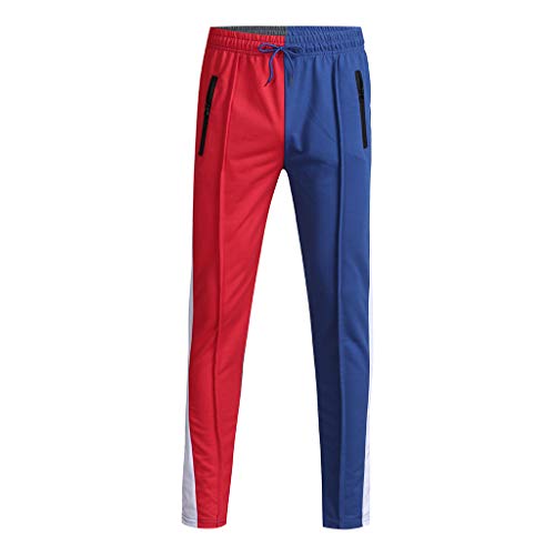 YanHoo Pantalones de Hombre Moda Masculina Personalidad Casual Color sólido Pantalones Deportivos Cinturones de Amarre Pantalones de chándal Sueltos Ocasionales Pantalón con cordón