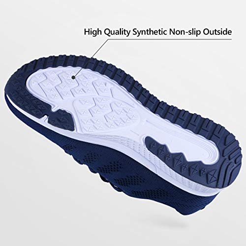 Youecci Zapatillas de Deportivos de Running para Mujer Deportivo de Exterior Interior Gimnasia Ligero Sneakers Fitness Atlético Caminar Zapatos Transpirable Azul Marino 42 EU