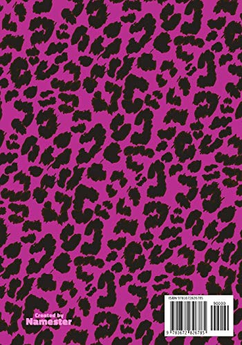 Zara: Personalized Pink Leopard Print Notebook (Animal Skin Pattern). College Ruled (Lined) Journal for Notes, Diary, Journaling. Wild Cat Theme Design with Cheetah Fur Graphic