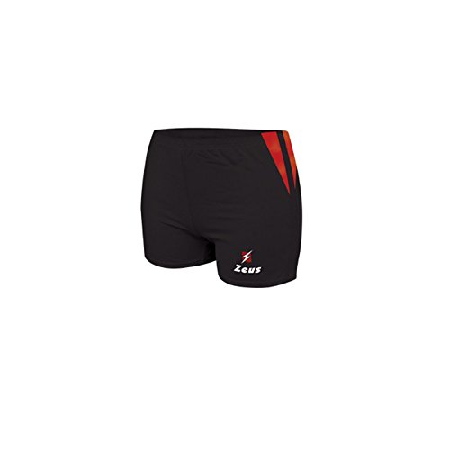 Zeus Pantaloncino Tiger Pantalones Cortos Voleibol para Las Mujeres Sport Pegashop (Negro, L)