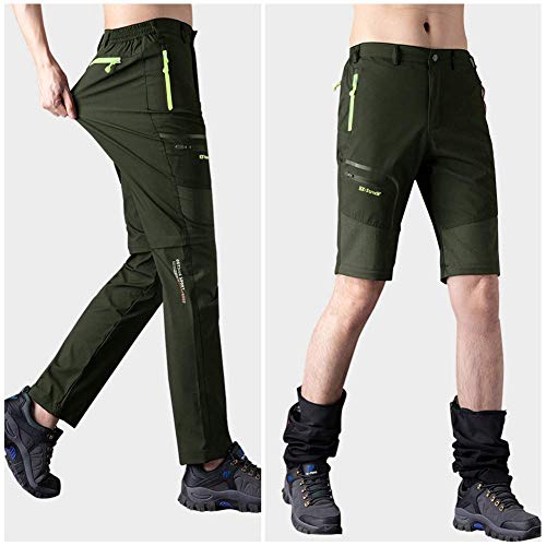 ZOEREA Pantalones Aire Libre de Hombre Convertible Pantalones Cortos Trekking Montaña Escalada Senderismo Secado Rápido Pantalón Funcionales