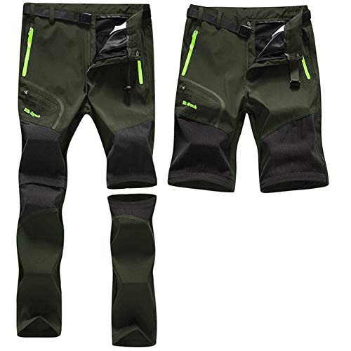 ZOEREA Pantalones Aire Libre de Hombre Convertible Pantalones Cortos Trekking Montaña Escalada Senderismo Secado Rápido Pantalón Funcionales