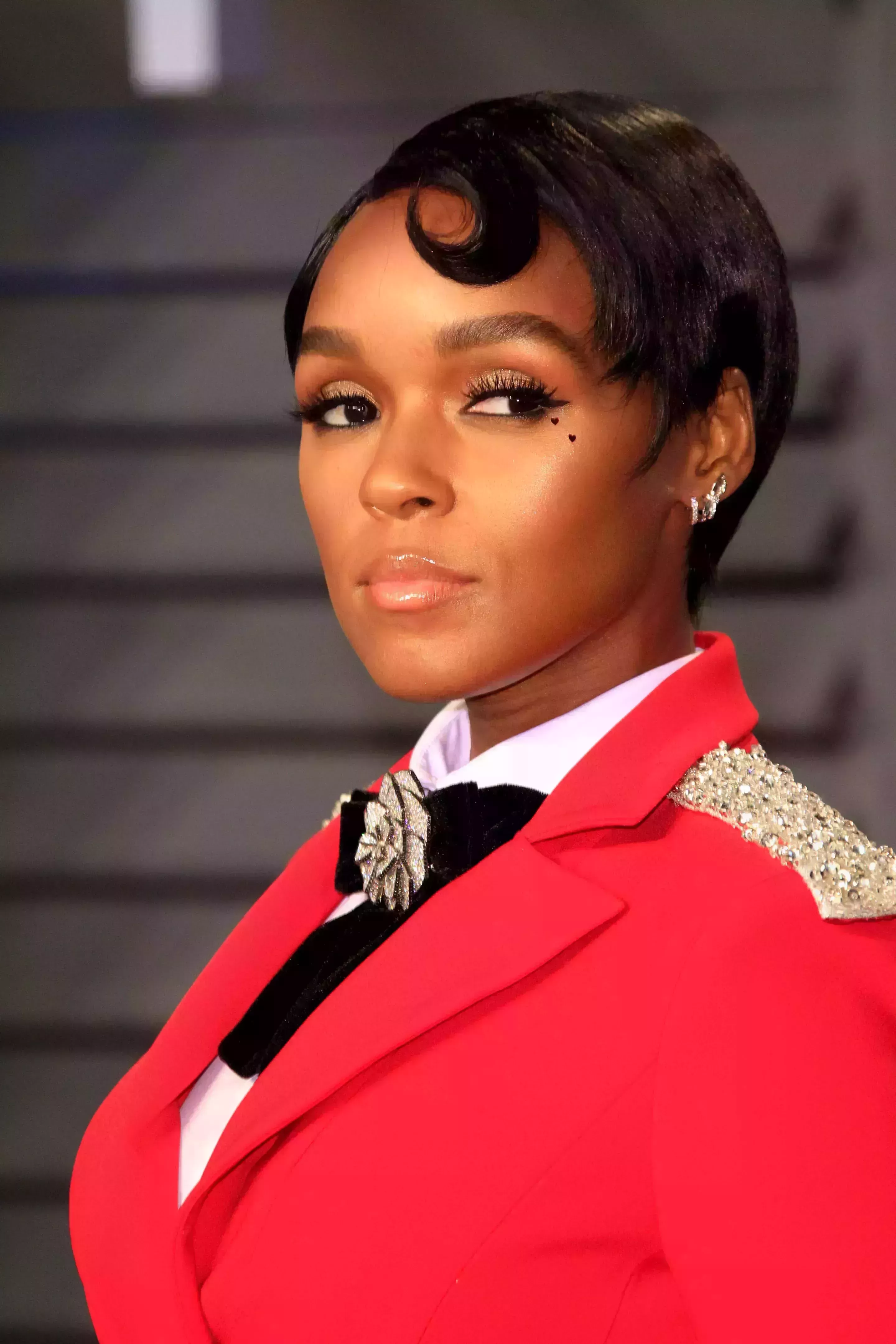 Janelle Monae’s Pixie Cut with Pin Curl