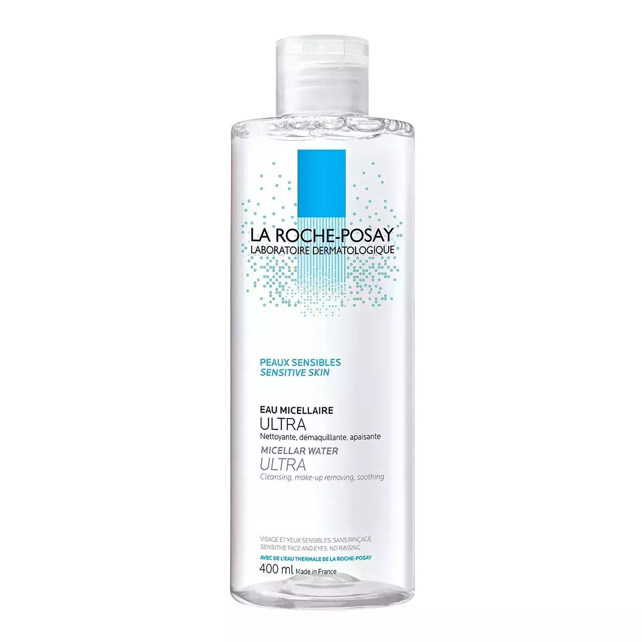 La Roche Posay Micellar Water Ultra on white background