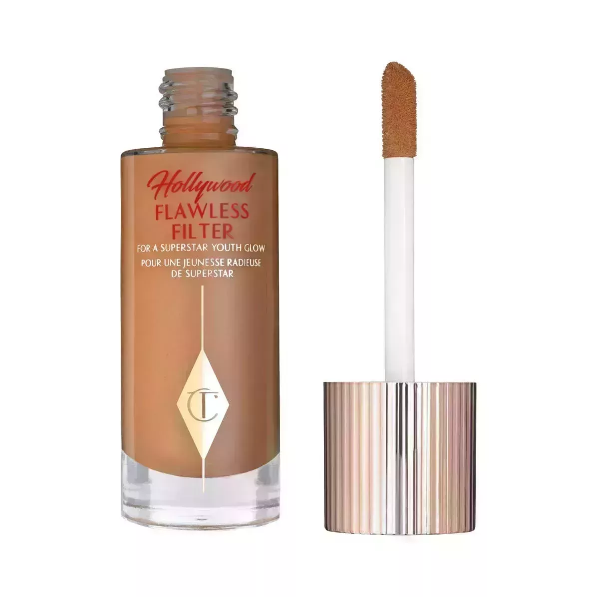 Charlotte Tilbury Hollywood Flawless Filter Primer & Highlighter on white background