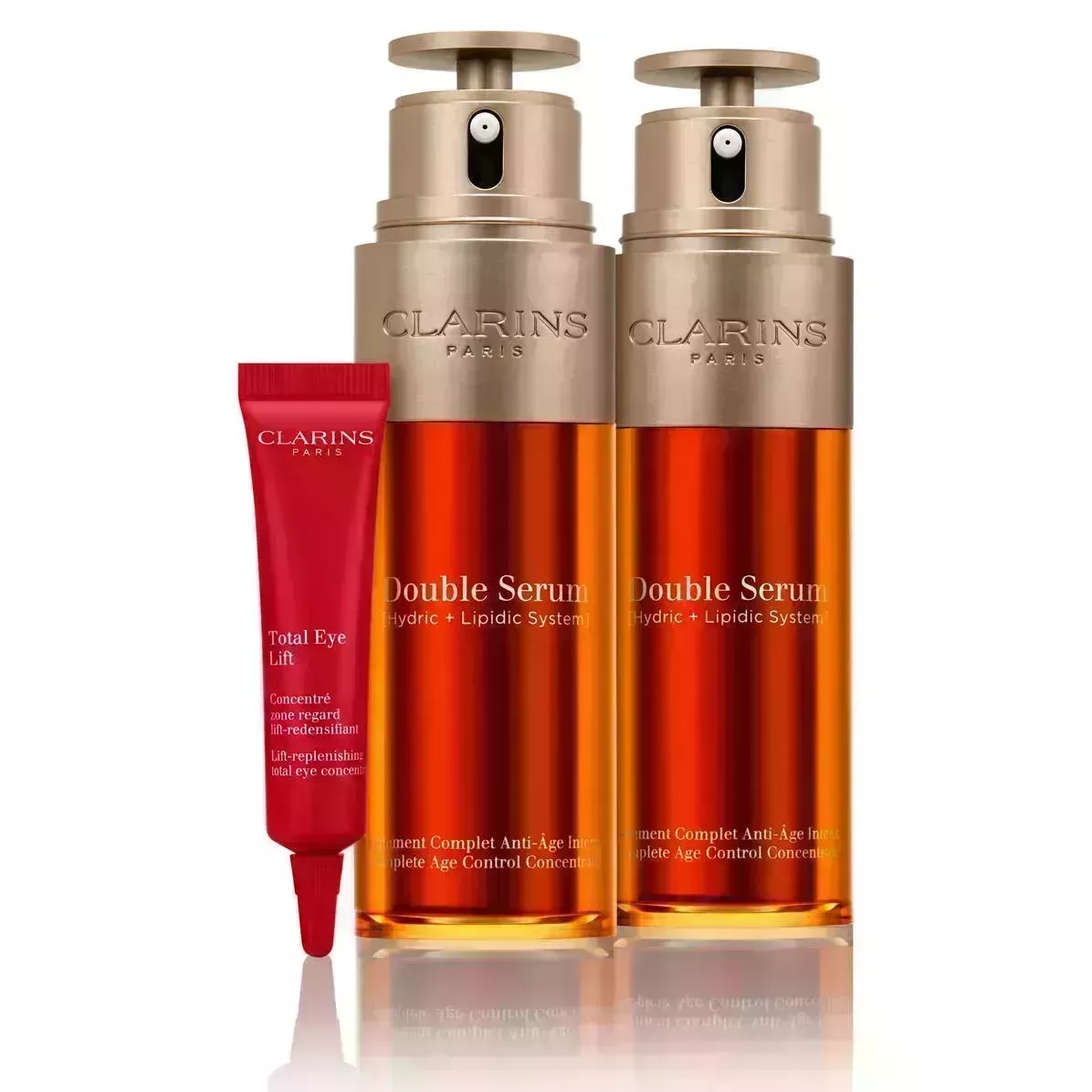 Clarins Double Serum Set on white background