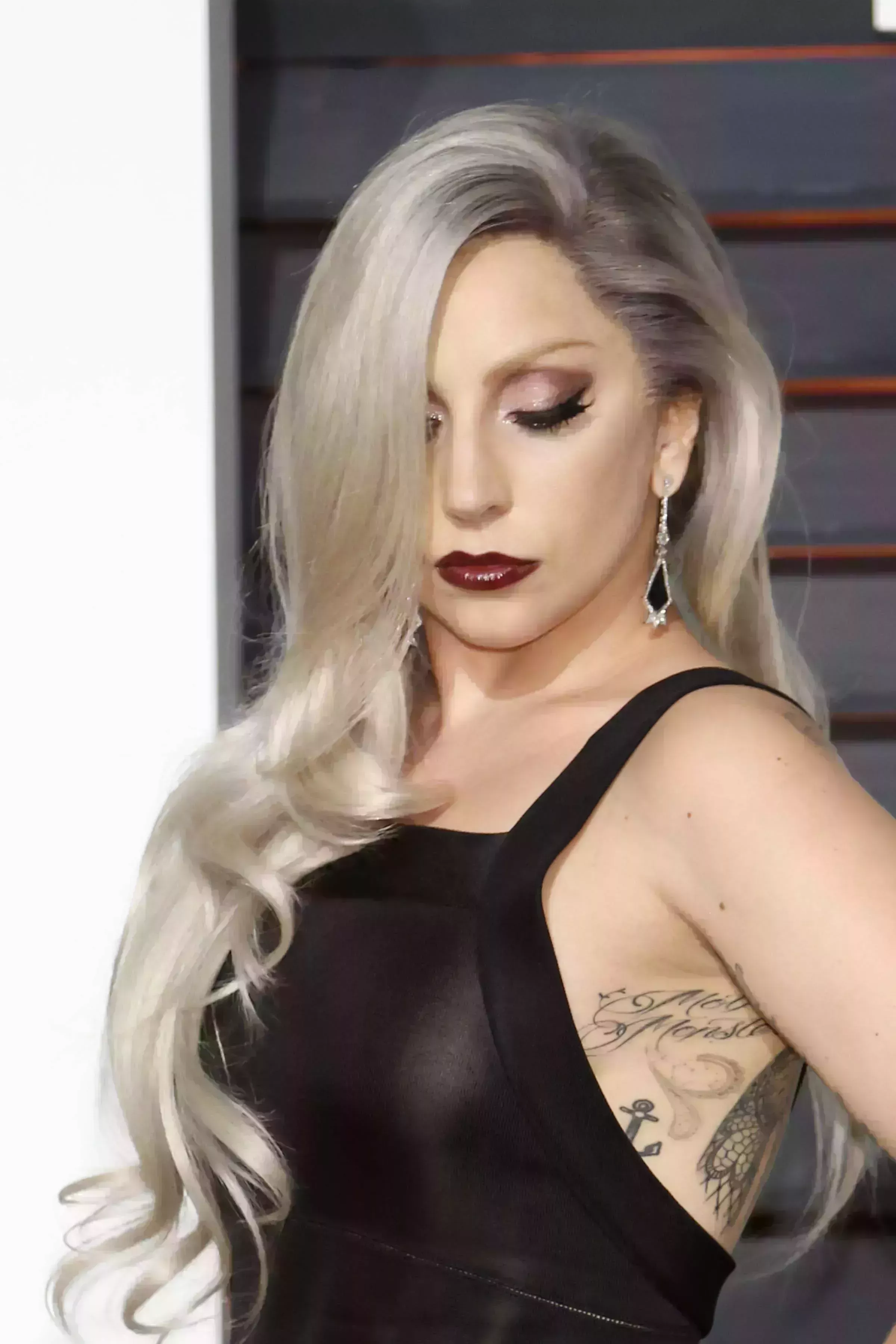 Lady Gaga’s Platinum Blonde Hair with Gray Roots