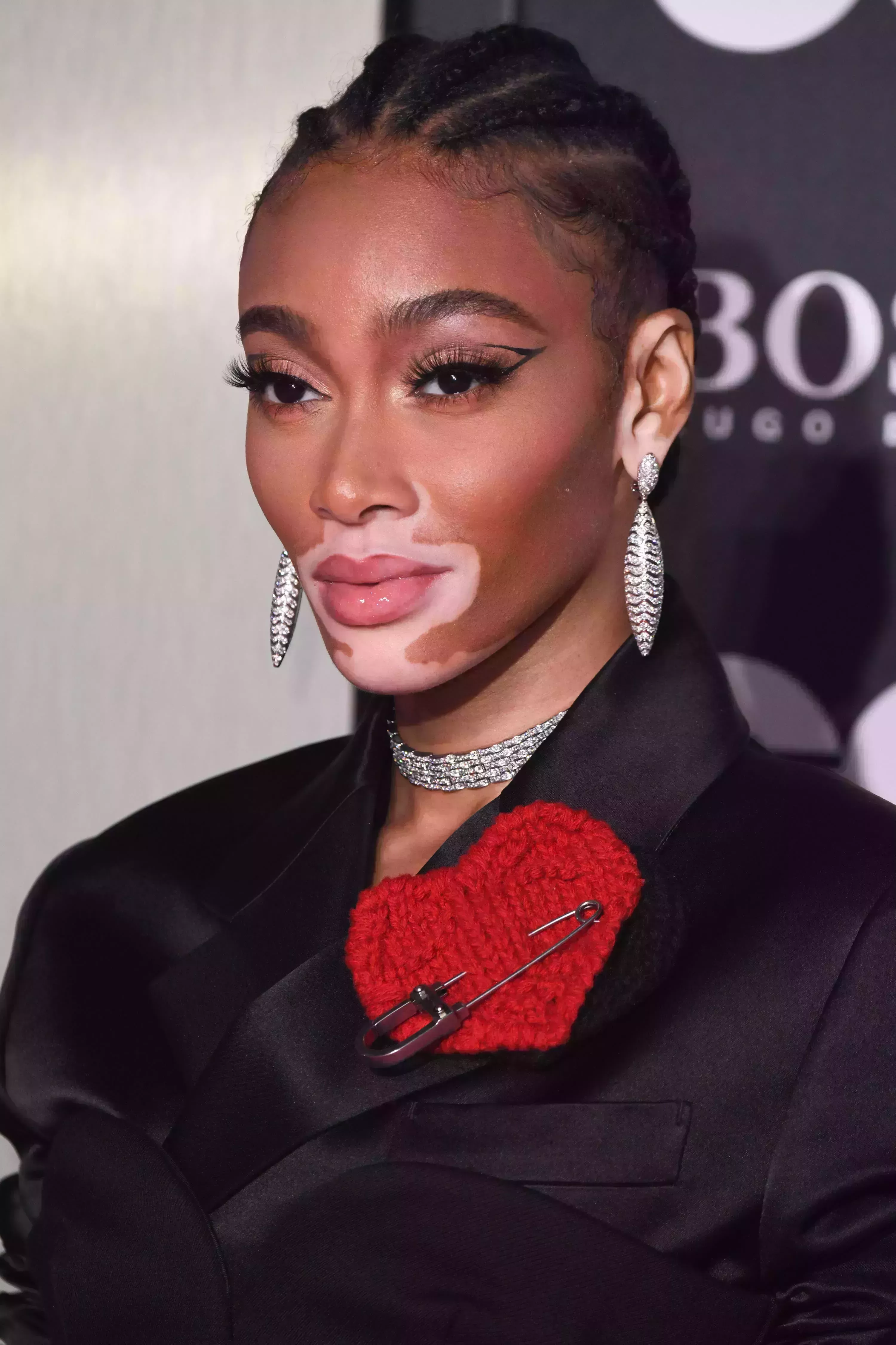 Winnie Harlow’s Short Thick Cornrows