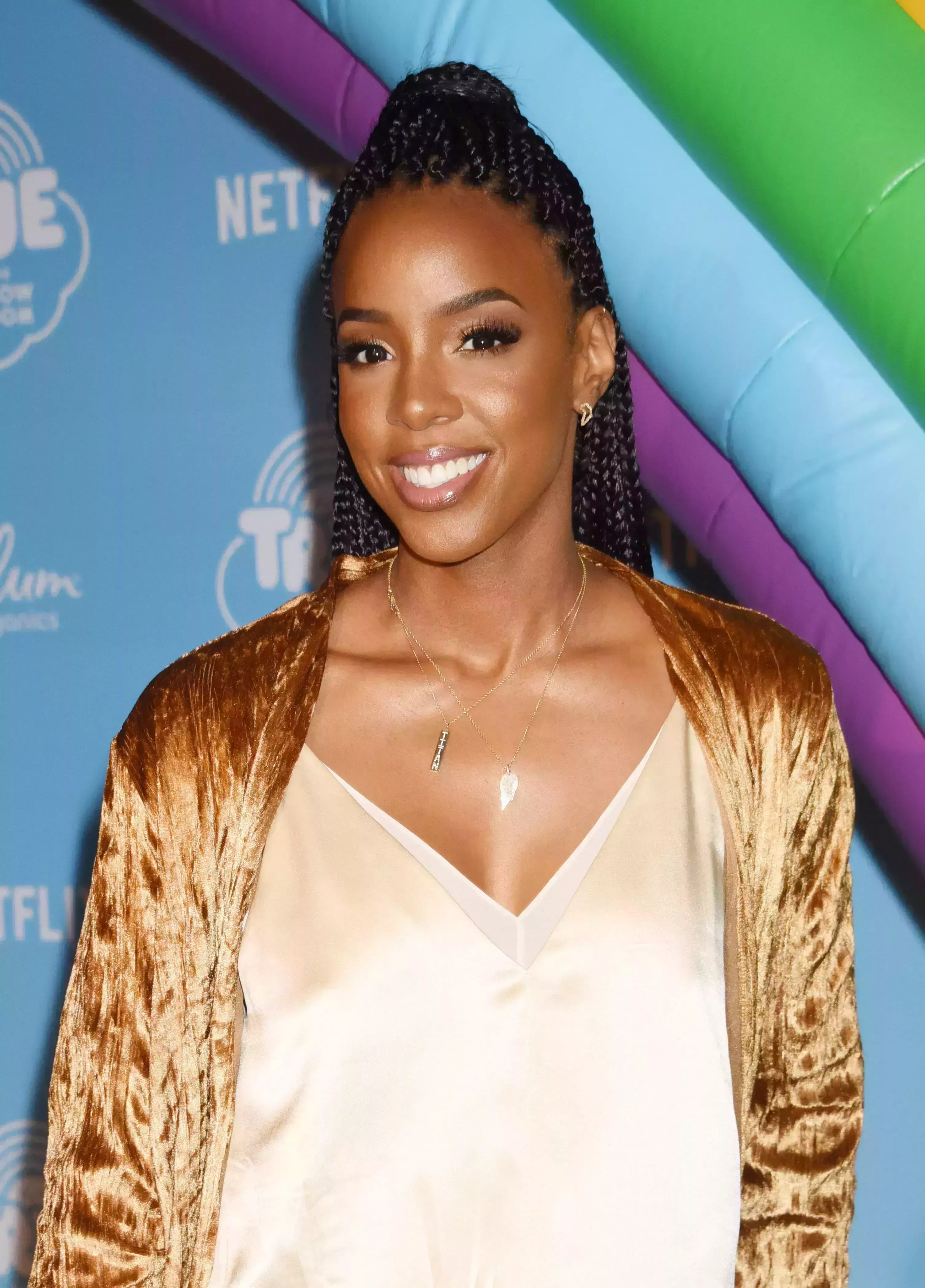 Kelly Rowland’s Half-Up Cornrows