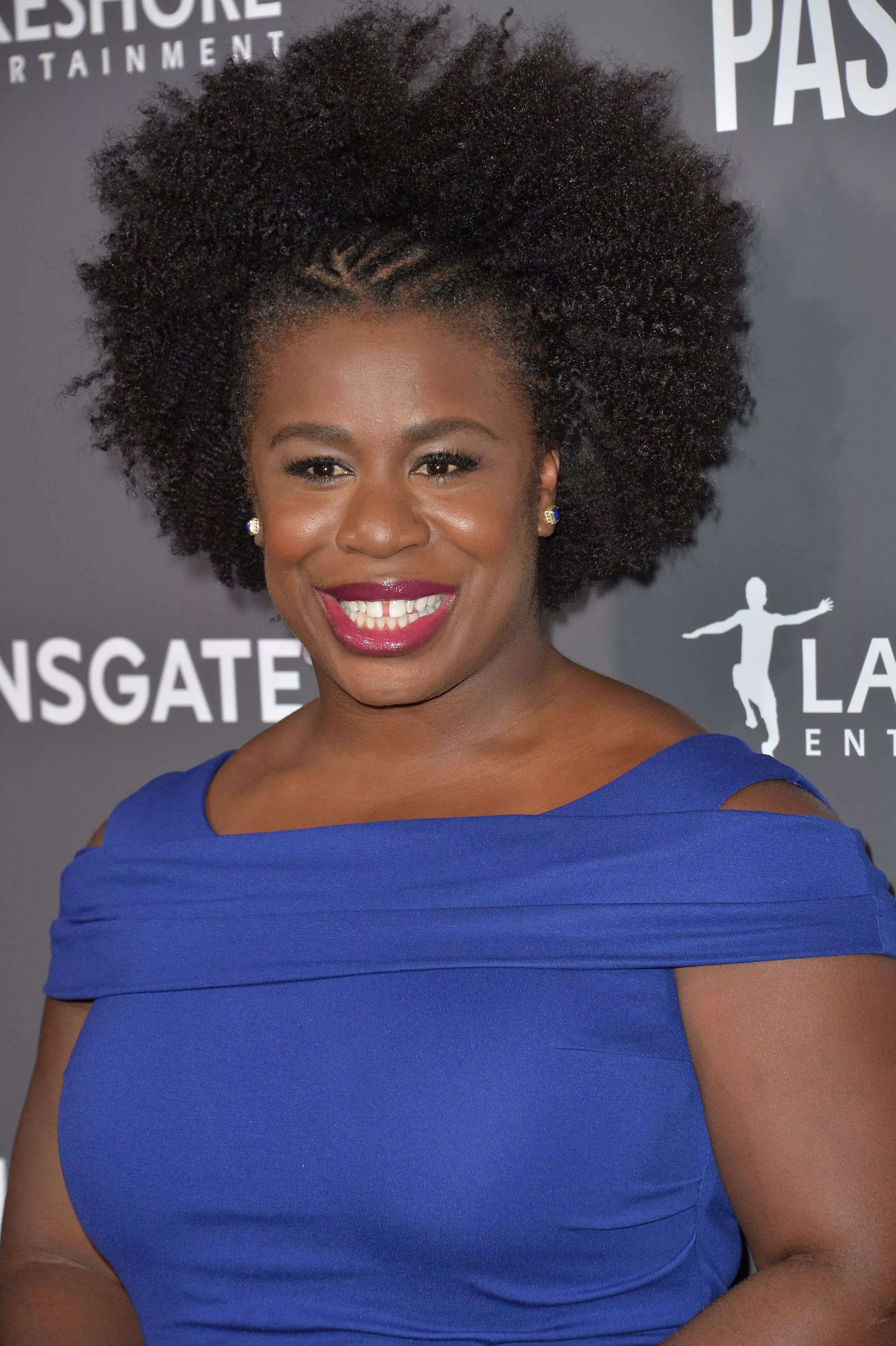 Uzo Aduba’s Top Cornrows with Afro