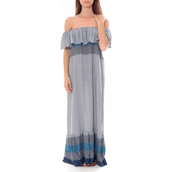 By La Vitrine Vestido largo Robe Longue Care of you Bleu F50055