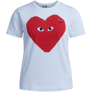 Comme Des Garcons Camiseta Camiseta blanca con corazón rojo