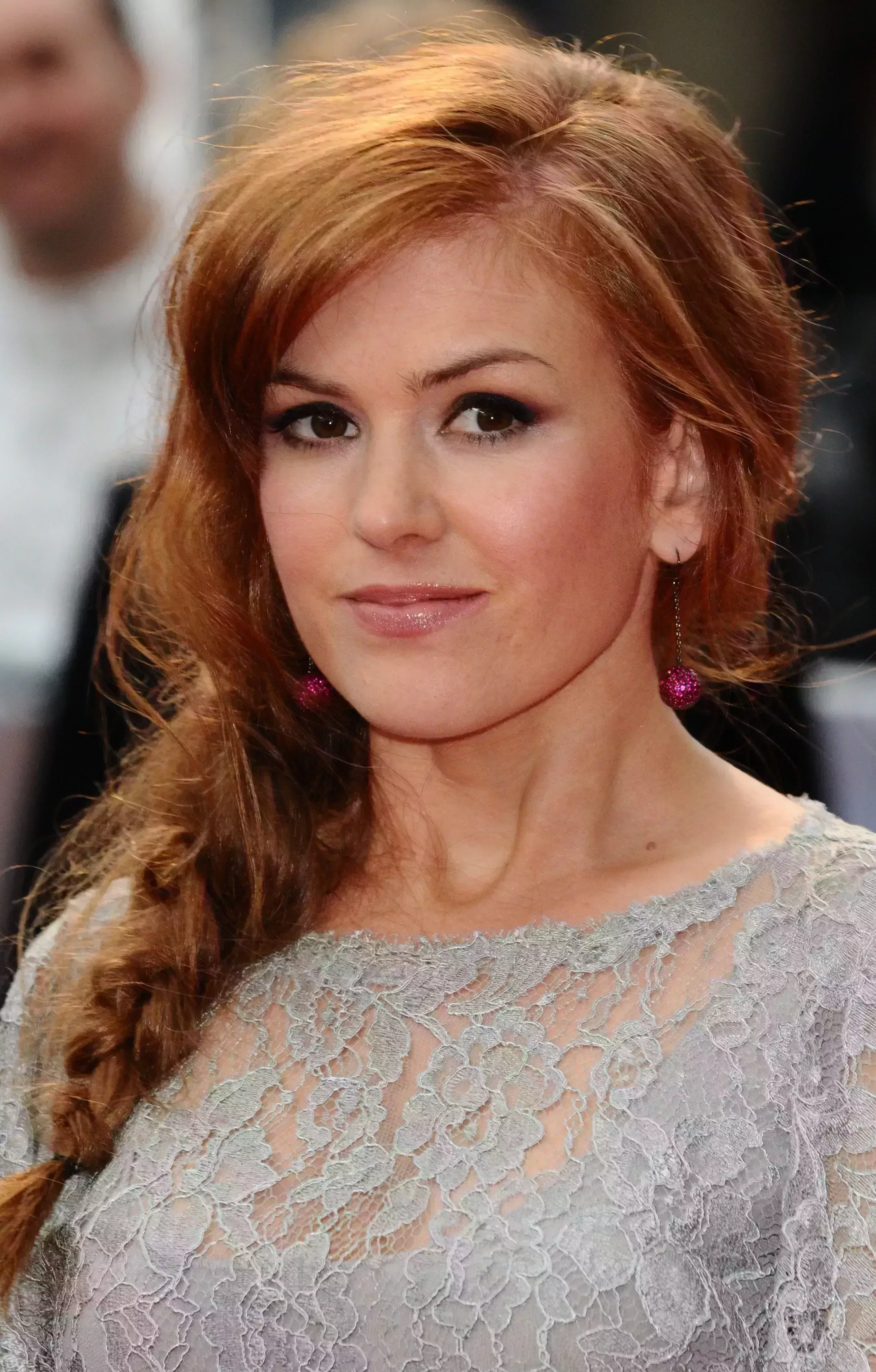 Isla Fisher Messy Side Braid