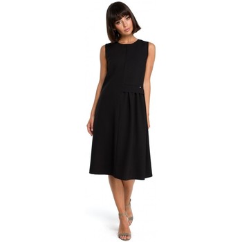 Be Vestido B080 Vestido midi sin mangas - negro