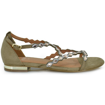 Exé Shoes Sandalias SANDALIA PLANA TIRAS CRISTALES BEIGE HY-139110E