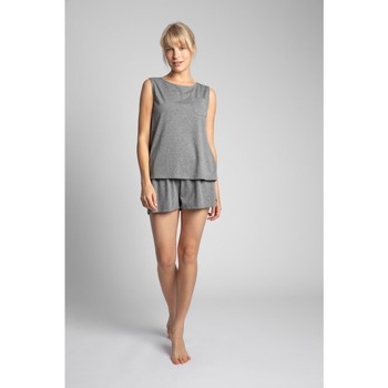 Lalupa Blusa LA015 Top de algodón sin mangas - gris