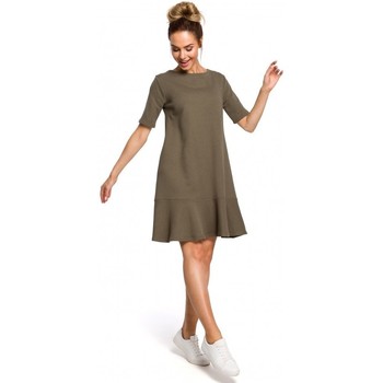 Moe Vestido M419 Vestido de volantes con espalda atada - verde militar