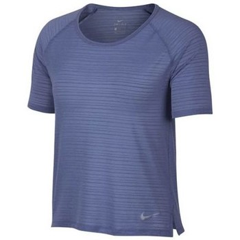 Nike Camiseta CAMISETA MILER TOP SS BREATHE MORADO MUJER NI891172 522