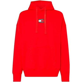 Tommy Jeans Jersey Sudadera con capucha Badge Hood Roja