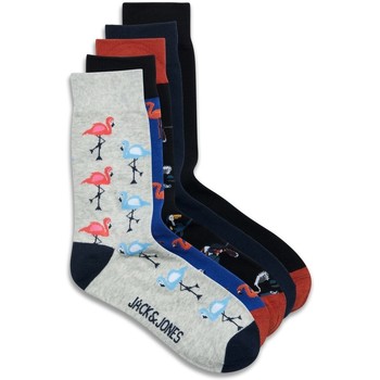 Jack & Jones Calcetines Pack de 5 paires de Chaussettes summer flamingo